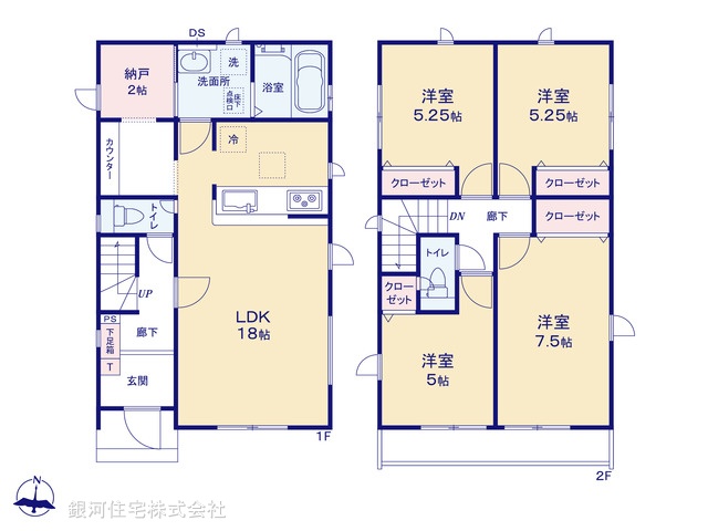 G00374777 神奈川県相模原市南区麻溝台５丁目 新築一戸建て 4290万円【間取図】