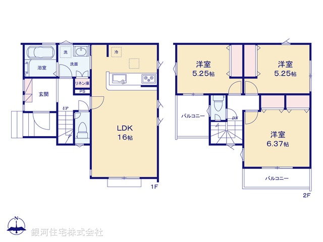 G00374779 埼玉県所沢市所沢新町 新築一戸建て 3680万円【間取図】