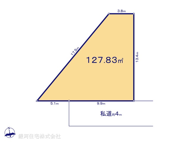 G00374791 埼玉県上尾市本町６丁目 土地 1720万円【区画図】