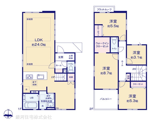 G00374823 埼玉県川越市仙波町２丁目 新築一戸建て 5999万円【間取図】
