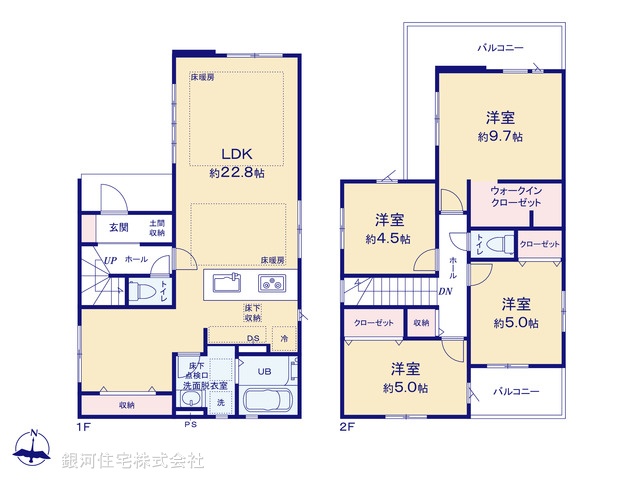 G00374824 埼玉県川越市仙波町２丁目 新築一戸建て 5999万円【間取図】