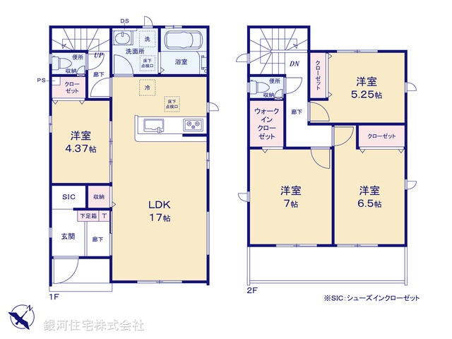 G00374837 千葉県市川市中国分５丁目 新築一戸建て 4990万円【間取図】