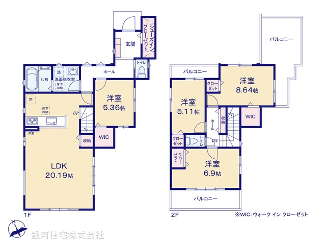 G00374853 神奈川県横浜市戸塚区深谷町 新築一戸建て 4580万円【間取図】