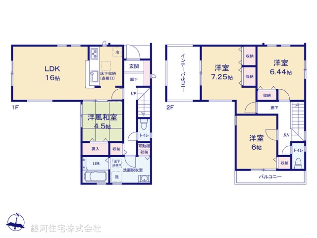 G00374869 千葉県市川市曽谷３丁目 新築一戸建て 4480万円【間取図】