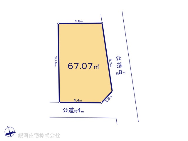G00374874 東京都板橋区前野町１丁目 土地 4980万円【区画図】