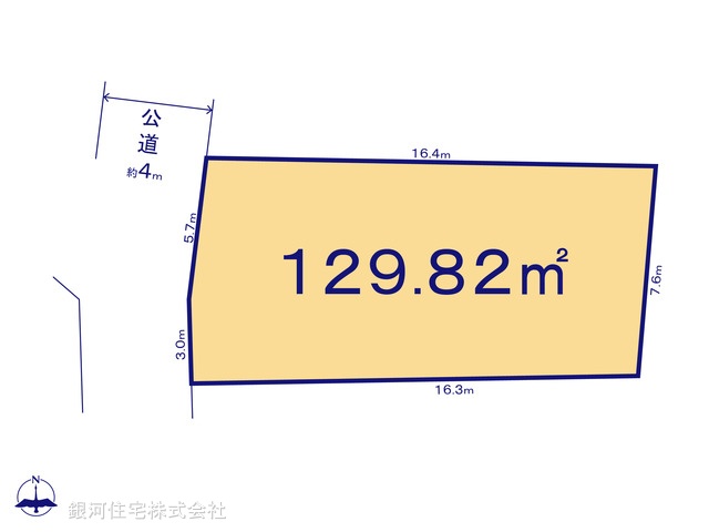 G00374876 神奈川県座間市緑ヶ丘３丁目 土地 3450万円【区画図】