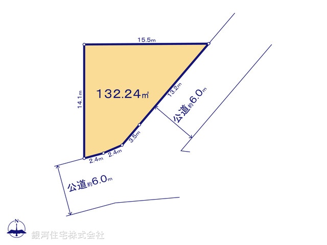 G00374880 東京都青梅市大門１丁目 土地 1280万円【区画図】