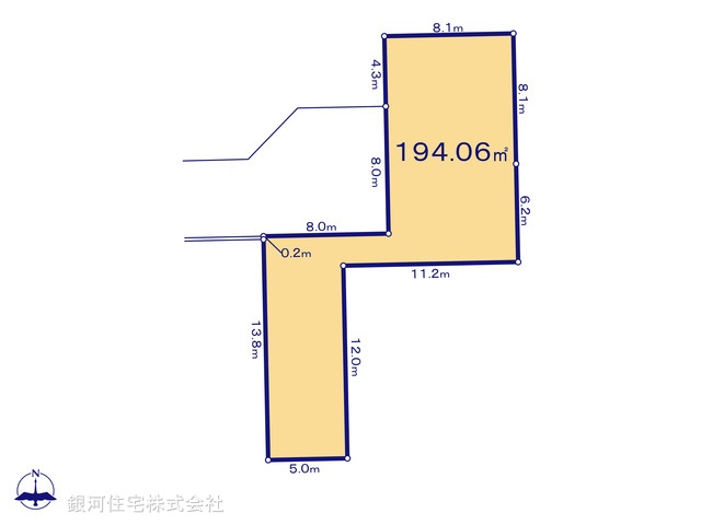 G00374882 千葉県松戸市松飛台 土地(建築条件付土地) 2490万円【区画図】