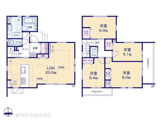 G00374890 埼玉県和光市新倉３丁目 新築一戸建て 6690万円【間取図】