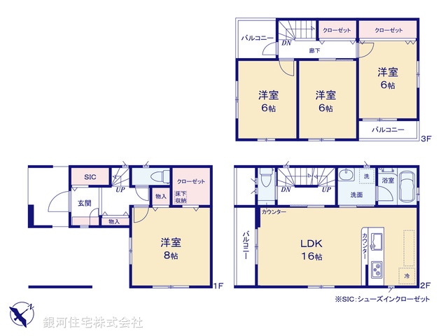 G00374920 埼玉県蕨市南町３丁目 新築一戸建て 6780万円【間取図】