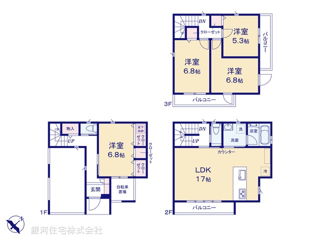 G00374924 埼玉県蕨市南町３丁目 新築一戸建て 6080万円【間取図】