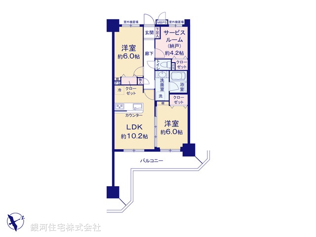 G00374928 千葉県船橋市葛飾町２丁目 中古マンション 5199万円【間取図】