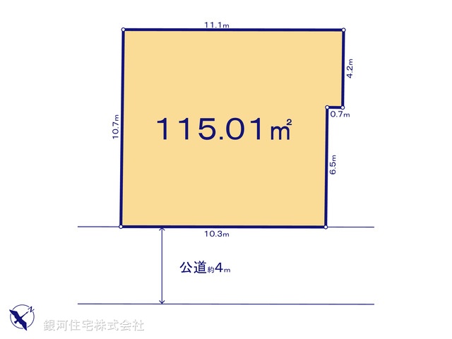 G00374938 神奈川県藤沢市辻堂太平台１丁目 土地 3980万円【区画図】