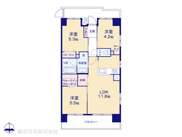 G00374941 東京都練馬区氷川台３丁目 中古マンション 6780万円【間取図】