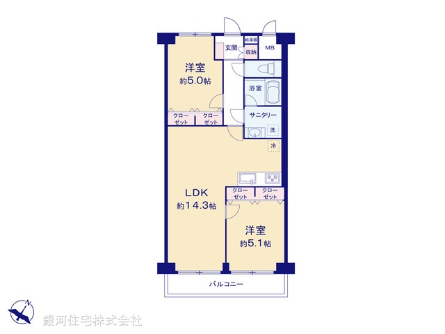G00374946 神奈川県横浜市鶴見区生麦３丁目 中古マンション 2980万円【間取図】