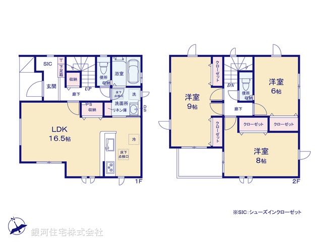 G00374948 埼玉県草加市新栄１丁目 新築一戸建て 4350万円【間取図】