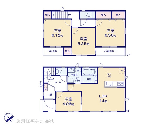 G00374958 千葉県市川市本北方１丁目 新築一戸建て 4390万円【間取図】