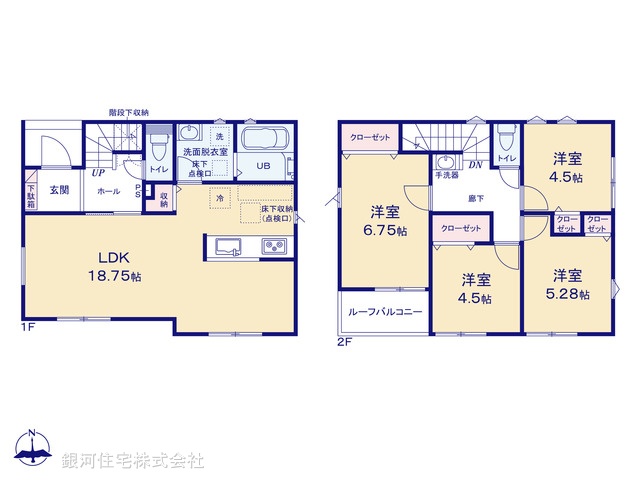 G00375212 東京都練馬区土支田３丁目 新築一戸建て 6780万円【間取図】