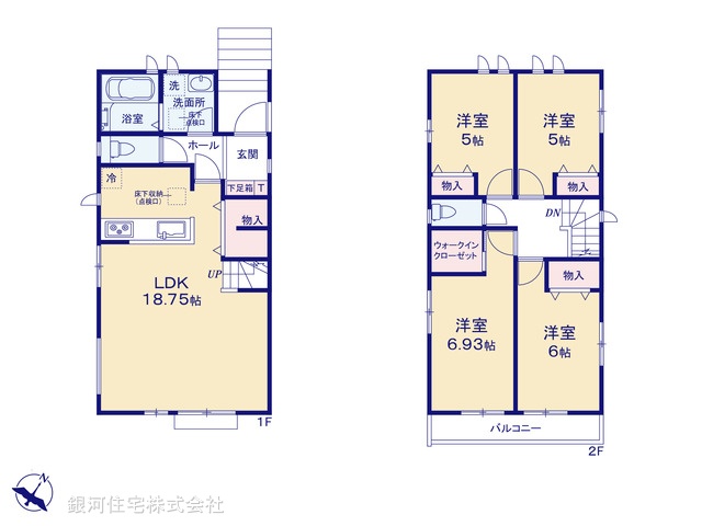 G00375291 千葉県船橋市八木が谷１丁目 新築一戸建て 3790万円【間取図】