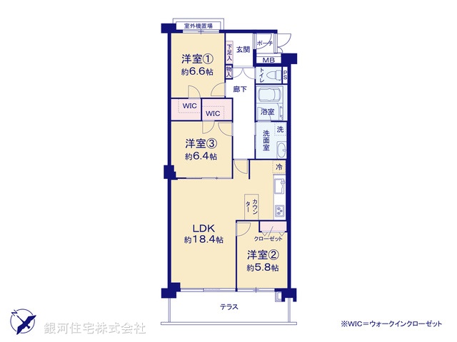 G00375391 神奈川県逗子市小坪７丁目 中古マンション 3490万円【間取図】