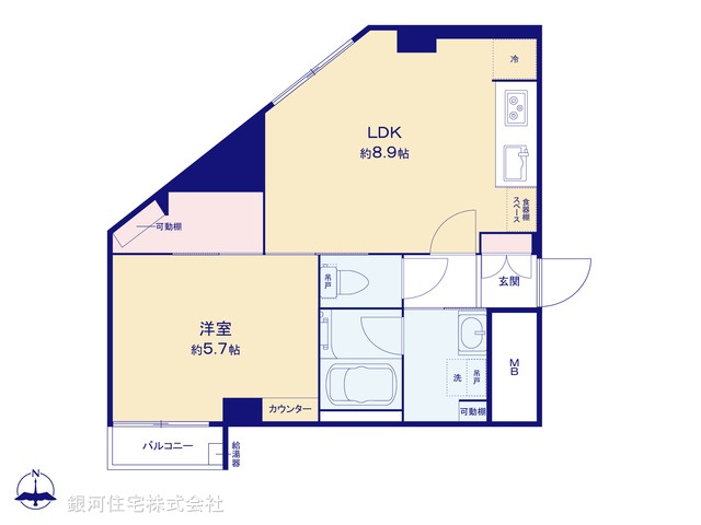 G00375417 神奈川県横浜市鶴見区豊岡町 中古マンション 1899万円【間取図】