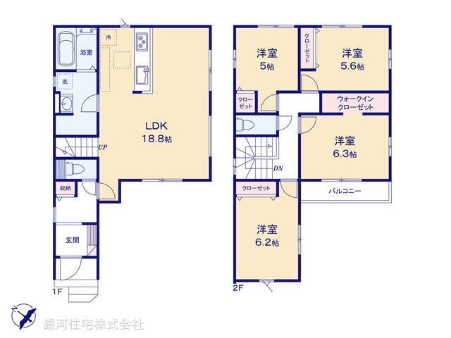 G00375456 埼玉県川越市大字南田島 新築一戸建て 2999万円【間取図】