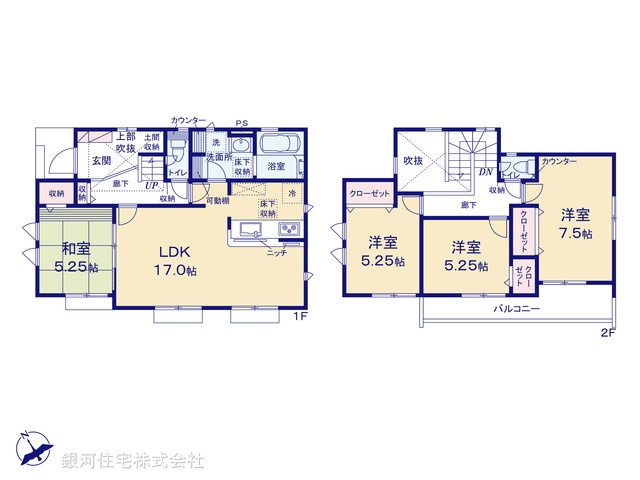 G00375670 千葉県船橋市古和釜町 新築一戸建て 3690万円【間取図】