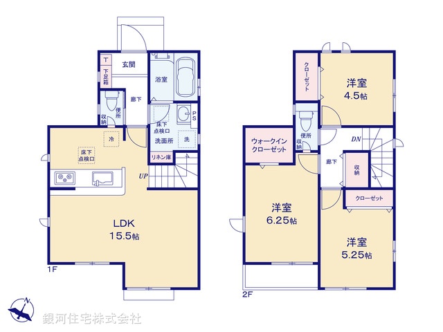 G00375813 東京都立川市栄町１丁目 新築一戸建て 5180万円【間取図】