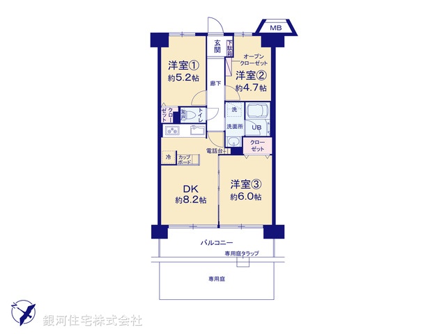 G00375845 埼玉県川口市金山町 中古マンション 3480万円【間取図】