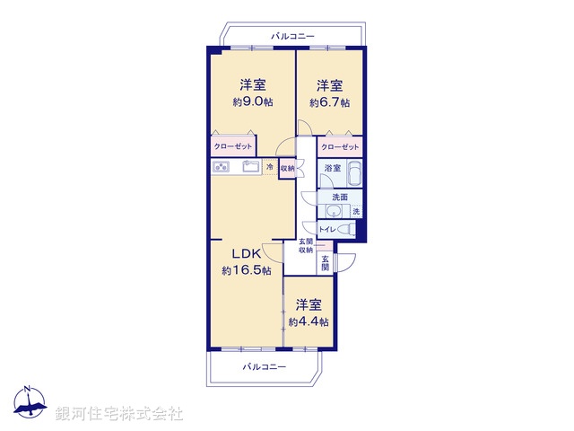 G00375851 東京都足立区中央本町４丁目 中古マンション 2998万円【間取図】