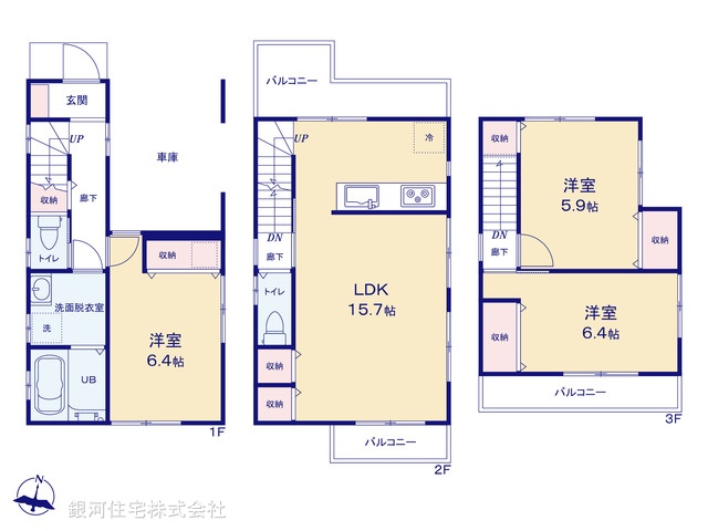 G00375871 東京都江戸川区松島１丁目 新築一戸建て 4780万円【間取図】