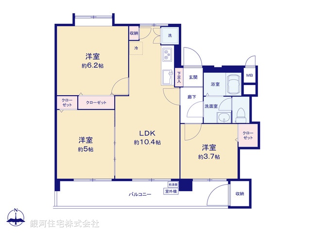 G00375900 東京都調布市染地３丁目 中古マンション 2080万円【間取図】