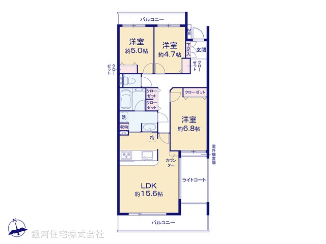 G00375983 東京都練馬区立野町 中古マンション 6999万円【間取図】