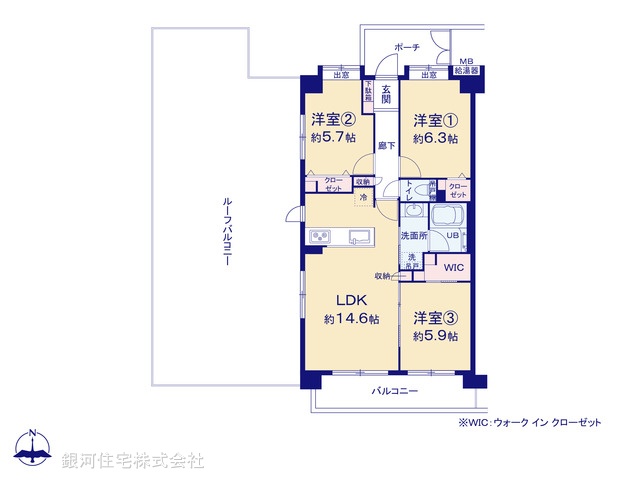 G00375993 千葉県千葉市中央区椿森６丁目 中古マンション 2880万円【間取図】