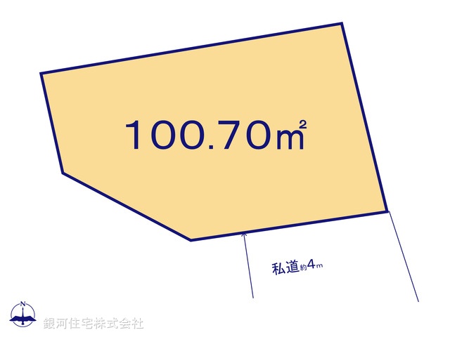 G00375994 神奈川県厚木市下川入 土地 1180万円【区画図】