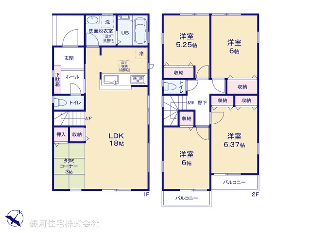 G00376006 千葉県市川市南大野２丁目 新築一戸建て 3980万円【間取図】