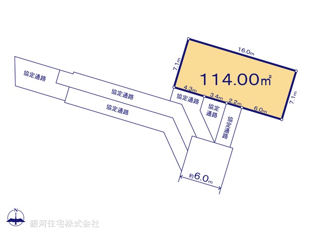 G00376025 埼玉県春日部市一ノ割４丁目 土地 2090万円【区画図】