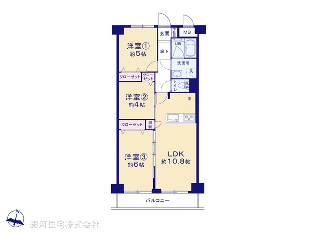 G00376123 埼玉県川口市前上町 中古マンション 2380万円【間取図】