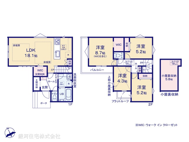 G00376127 千葉県船橋市東船橋７丁目 新築一戸建て 6499万円【間取図】