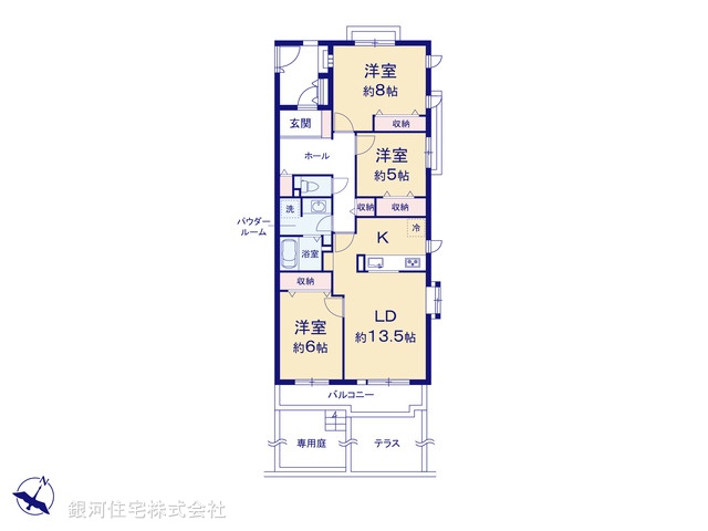 G00376194 埼玉県川越市伊勢原町５丁目 中古マンション 1899万円【間取図】