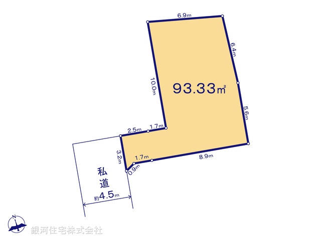 G00376198 千葉県市川市菅野２丁目 土地 4990万円【区画図】