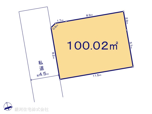 G00376199 千葉県市川市菅野２丁目 土地 5490万円【区画図】