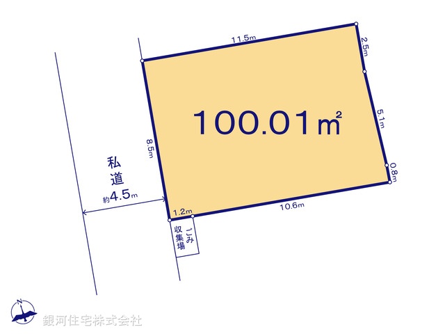 G00376200 千葉県市川市菅野２丁目 土地 5490万円【区画図】