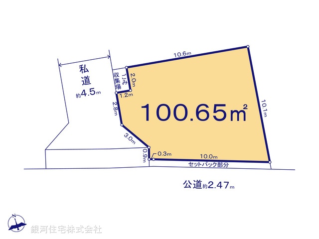 G00376201 千葉県市川市菅野２丁目 土地 5590万円【区画図】