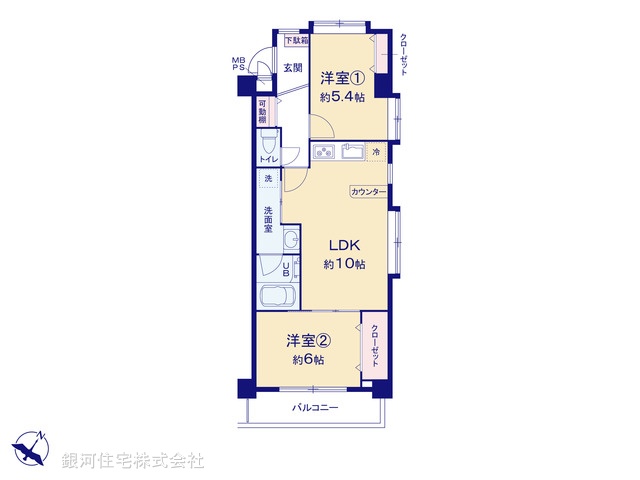 G00376206 東京都羽村市神明台１丁目 中古マンション 1599万円【間取図】