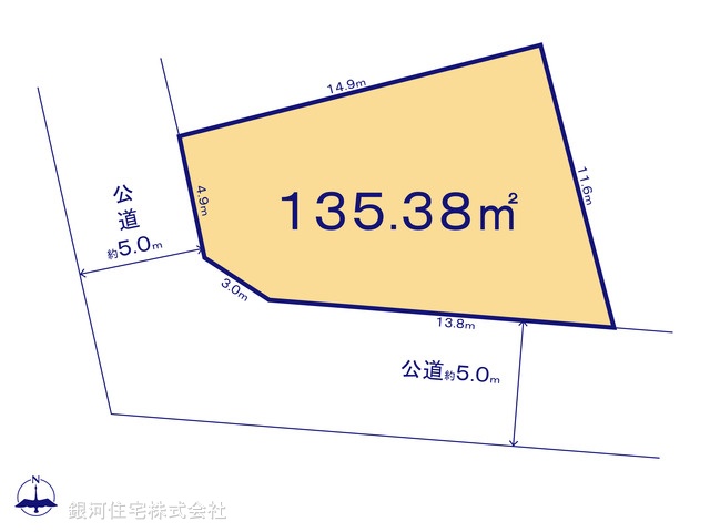 G00376261 千葉県柏市戸張 土地 2250万円【区画図】