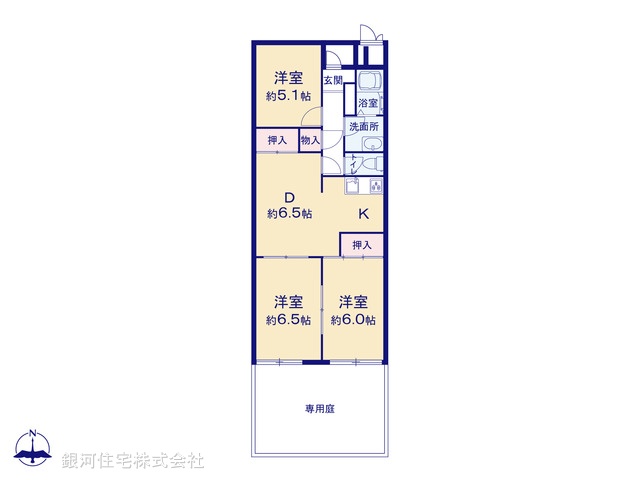 G00376268 埼玉県川越市脇田本町 中古マンション 1850万円【間取図】