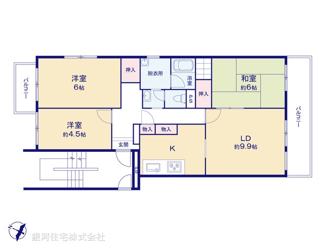 G00376269 埼玉県川越市脇田新町 中古マンション 1290万円【間取図】