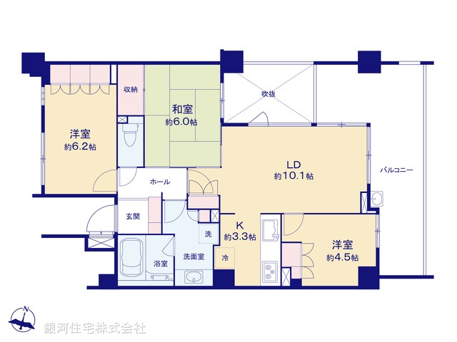 G00376274 埼玉県越谷市千間台西４丁目 中古マンション 3080万円【間取図】