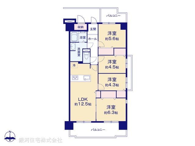 G00376298 埼玉県さいたま市北区本郷町 中古マンション 2780万円【間取図】
